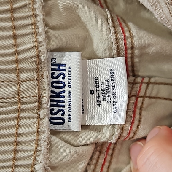 Oshkosh, The Genuine Article, Kids Capri's, Sz 6 100% Cotton,Embroidered Flower - Picture 8 of 15